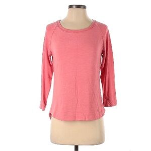 Ecru Pink Pullover Knit Top 3/4 Length Sleeves Size Small